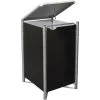 Cache-poubelle Müllbox En Aluminium Noir 140L – HIDE 2 Cache-poubelle Müllbox En Aluminium Noir 140L – HIDE -Jardin Abris Magasin cache poubelle mullbox en aluminium noir 140l hide