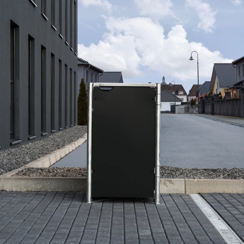 Cache-poubelle Müllbox En Aluminium Noir 140L – HIDE 5 Cache-poubelle Müllbox En Aluminium Noir 140L – HIDE – Image 3