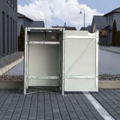 Cache-poubelle Müllbox En Aluminium Noir 140L – HIDE 11 Cache-poubelle Müllbox En Aluminium Noir 140L – HIDE -Jardin Abris Magasin cache poubelle mullbox en aluminium noir 140l hide 3