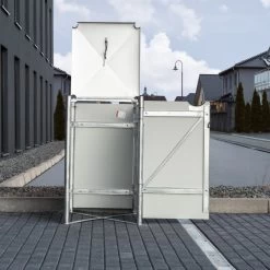 Cache-poubelle Müllbox En Aluminium Noir 140L – HIDE 12 Cache-poubelle Müllbox En Aluminium Noir 140L – HIDE -Jardin Abris Magasin cache poubelle mullbox en aluminium noir 140l hide 4