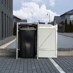 Cache-poubelle Müllbox En Aluminium Noir 140L – HIDE 13 Cache-poubelle Müllbox En Aluminium Noir 140L – HIDE -Jardin Abris Magasin cache poubelle mullbox en aluminium noir 140l hide 5