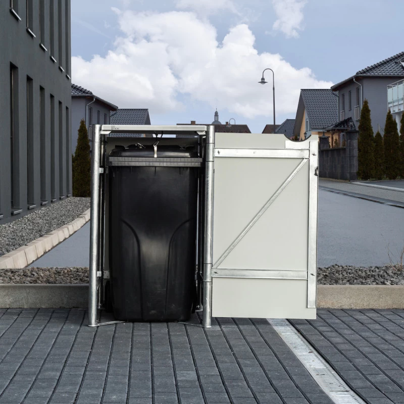 Cache-poubelle Müllbox En Aluminium Noir 140L – HIDE 8 Cache-poubelle Müllbox En Aluminium Noir 140L – HIDE – Image 6