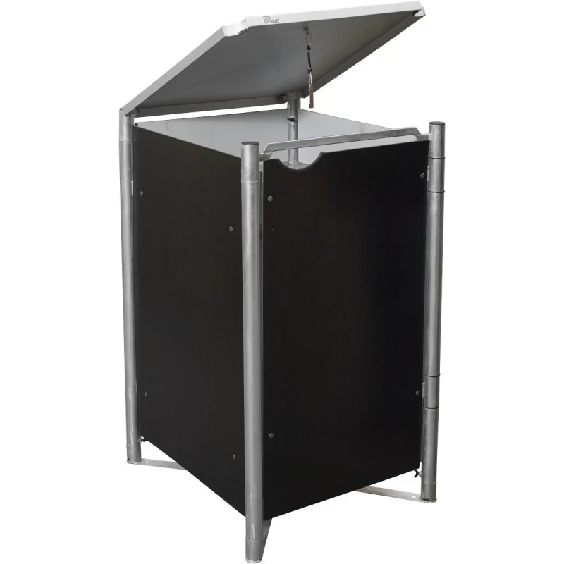Cache-poubelle Müllbox En Aluminium Noir 140L – HIDE 3 Cache-poubelle Müllbox En Aluminium Noir 140L – HIDE