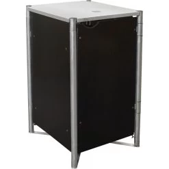 Cache-poubelle Müllbox En Aluminium Noir 240L – HIDE -Jardin Abris Magasin cache poubelle mullbox en aluminium noir 240l hide 1