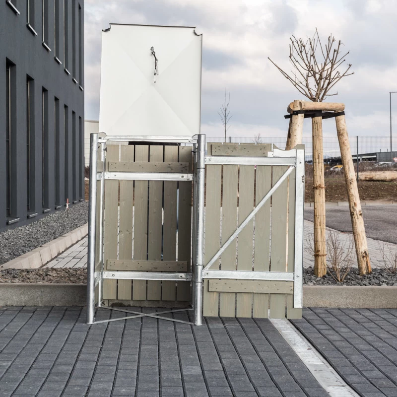 Cache-poubelle Müllbox En Bois Traité Gris 140L – HIDE 8 Cache-poubelle Müllbox En Bois Traité Gris 140L – HIDE – Image 6