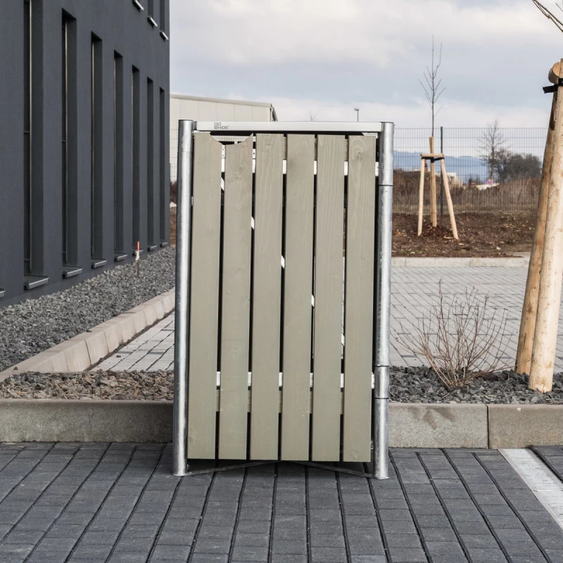 Cache-poubelle Müllbox En Bois Traité Gris 240L – HIDE 6 Cache-poubelle Müllbox En Bois Traité Gris 240L – HIDE – Image 4