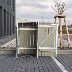 Cache-poubelle Müllbox En Bois Traité Gris 240L – HIDE 12 Cache-poubelle Müllbox En Bois Traité Gris 240L – HIDE -Jardin Abris Magasin cache poubelle mullbox en bois traite gris 240l hide 4