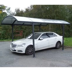 Carport 1 Voiture 14,62m² En Aluminium Et Polycarbonate 6mm ANTI-UV - Habrita 10 Carport 1 Voiture 14,62m² En Aluminium Et Polycarbonate 6mm ANTI-UV - Habrita -Jardin Abris Magasin carport 1 voiture avec toit arrondi en aluminium et polycarbonate anti uv 2