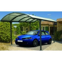 Carport 1 Voiture 14,62m² En Aluminium Et Polycarbonate 6mm ANTI-UV - Habrita 12 Carport 1 Voiture 14,62m² En Aluminium Et Polycarbonate 6mm ANTI-UV - Habrita -Jardin Abris Magasin carport 1 voiture avec toit arrondi en aluminium et polycarbonate anti uv 4