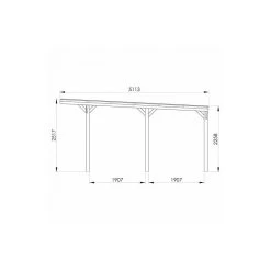 Carport Adossable 16,4m² En Bois Autoclave FSC Victor – Forest Style -Jardin Abris Magasin carport adossable 164m en bois autoclave fsc victor forest style 2