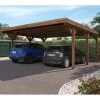 Carport Double 30,7m² En Bois Autoclave Marron Victor - Forest Style 1 Carport Double 30,7m² En Bois Autoclave Marron Victor - Forest Style -Jardin Abris Magasin carport double 307m en bois autoclave marron victor forest style