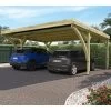 Carport Double 30,9m² En Bois Autoclave Victor Modern - Forest Style -Jardin Abris Magasin carport double 309m en bois autoclave victor modern forest style
