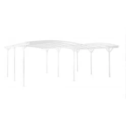 Carport Double En Aluminium Laqué Blanc Et Polycarbonate 6mm X-METAL -Jardin Abris Magasin carport double en aluminium laque blanc et polycarbonate 6mm x metal 5
