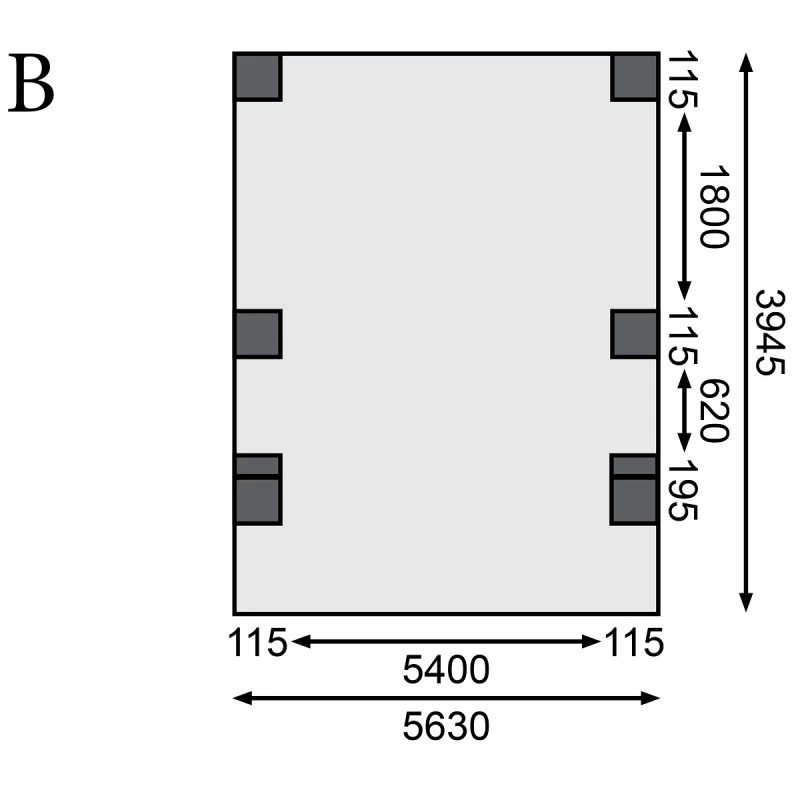 Carport Double En Bois Autoclave 28,3m², Toit En PVC Gris Et Deux Poteaux En Arc – KARIBU 6 Carport Double En Bois Autoclave 28,3m², Toit En PVC Gris Et Deux Poteaux En Arc – KARIBU – Image 4