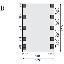 Carport Double En Bois Autoclave 50,9m², Toit En Acier Et Deux Poteaux En Arc – KARIBU -Jardin Abris Magasin carport double en bois autoclave 509m toit en acier et deux poteaux en arc karibu 3