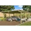 Carport Double En Pin Autoclave Avec Toit PVC 27,58m² - Karibu -Jardin Abris Magasin carport double en pin autoclave avec toit pvc 2758m karibu