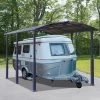 Carport En Alu Gris Et Polycarbonate 1 Voiture 18,2m² Arcadia Alpine 5000 - CANOPIA -Jardin Abris Magasin carport en alu gris et polycarbonate 1 voiture 182m arcadia alpine 5000 canopia