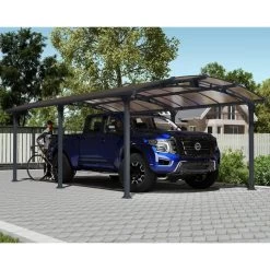 Carport En Alu Gris Et Polycarbonate 1 Voiture 23,3m² Arcadia™ 6400 – Canopia -Jardin Abris Magasin carport en alu gris et polycarbonate 1 voiture 233m arcadia 6400 canopia 4
