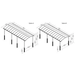 Carport En Alu Gris Et Polycarbonate 1 Voiture 31m² Arcadia Alpine 8500 - Canopia -Jardin Abris Magasin carport en alu gris et polycarbonate 1 voiture 31m arcadia alpine 8500 canopia 2