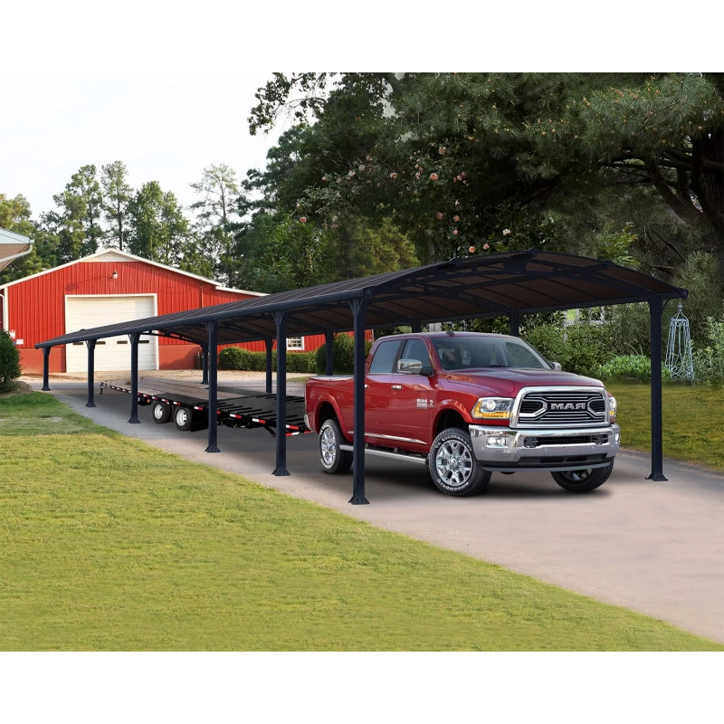 Carport En Alu Gris Et Polycarbonate 46,3m² Arcadia™ 12700 – Canopia 3 Carport En Alu Gris Et Polycarbonate 46,3m² Arcadia™ 12700 – Canopia