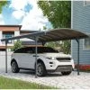 Carport En Alu Gris Et Polycarbonate Bronze 1 Voiture 14,6m² Victoria 5000 - Canopia By Palram -Jardin Abris Magasin carport en alu gris et polycarbonate bronze 1 voiture 146m victoria 5000 canopia by palram