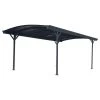 Carport En Aluminium Anthracite 3x4,34m Et Polycarbonate 6mm X-METAL -Jardin Abris Magasin carport en aluminium anthracite 3x434m et polycarbonate 6mm x metal