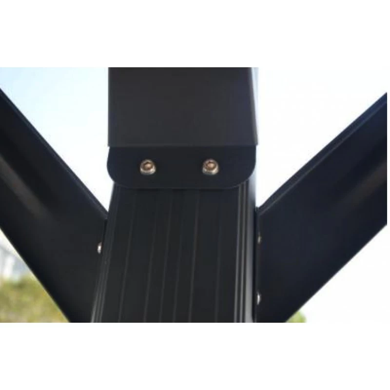 Carport En Aluminium Anthracite 3x4,34m Et Polycarbonate 6mm X-METAL 6 Carport En Aluminium Anthracite 3x4,34m Et Polycarbonate 6mm X-METAL – Image 4