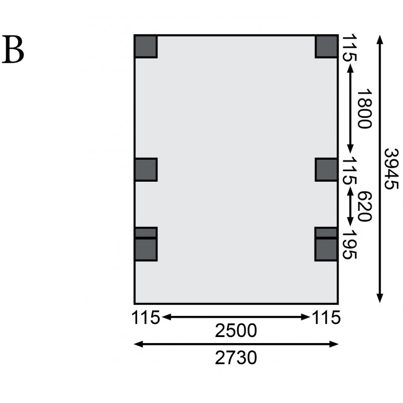 Carport En Bois Autoclave 15m², Toit En PVC Gris Et Deux Poteaux En Arc – KARIBU 6 Carport En Bois Autoclave 15m², Toit En PVC Gris Et Deux Poteaux En Arc – KARIBU – Image 4