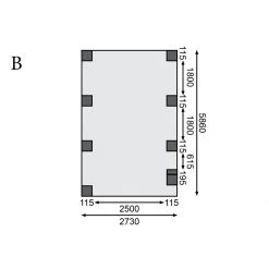 Carport En Bois Autoclave 21m² Avec Poteau En Arc Et Toit En PVC Gris – KARIBU -Jardin Abris Magasin carport en bois autoclave 21m avec poteau en arc et toit en pvc gris karibu 3