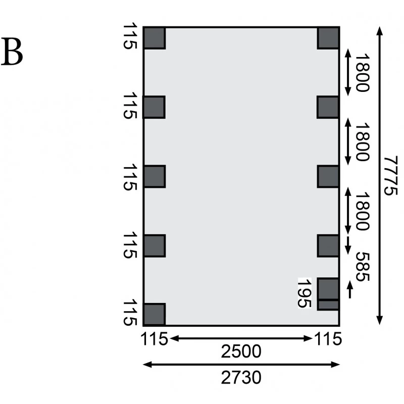 Carport En Bois Autoclave 26,9m² Avec Poteau En Arc Et Toit En Acier – KARIBU 5 Carport En Bois Autoclave 26,9m² Avec Poteau En Arc Et Toit En Acier – KARIBU – Image 4