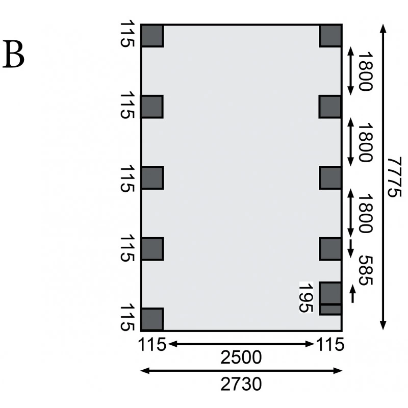 Carport En Bois Autoclave 26,9m² Avec Poteau En Arc Et Toit En PVC Gris – KARIBU 6 Carport En Bois Autoclave 26,9m² Avec Poteau En Arc Et Toit En PVC Gris – KARIBU – Image 4