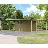Carport En Bois Autoclave 30,35m² Avec Débarras 9m² - Karibu -Jardin Abris Magasin carport en bois autoclave 3035m avec debarras 9m karibu