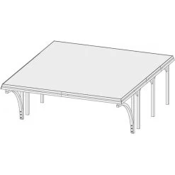 Carport Pin Autoclave 40,2m² Classic Double 2 + Toit PVC + 2 Arcs Karibu -Jardin Abris Magasin carport pin autoclave 402m classic double 2 toit pvc 2 arcs karibu 2