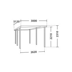 Carport Simple 15,40m² En Bois Autoclave FSC Henri - Forest Style -Jardin Abris Magasin carport simple 1536m en bois autoclave fsc paco madeira 2