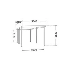 Carport Simple 15,75m² En Bois Lasuré Gris Anthracite Louison Forest Style -Jardin Abris Magasin carport simple 1575m en bois lasure gris anthracite louison madeira 3