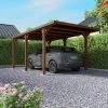 Carport Simple En Bois FSC Autoclave Marron + Couverture En Polycarbonate 16,5m² Victor - Forest Style 2 Carport Simple En Bois FSC Autoclave Marron + Couverture En Polycarbonate 16,5m² Victor - Forest Style -Jardin Abris Magasin carport simple en bois fsc autoclave marron couverture en polycarbonate 165m victor forest style