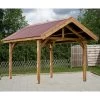 Carport THURAC 17,89m² En Bois Massif Avec Toiture Onduline HABRITA -Jardin Abris Magasin carport thurac 1789m en bois massif avec toiture onduline habrita
