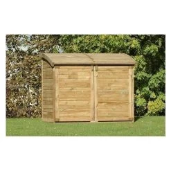 Coffre De Jardin En Bois Traité Autoclave 1200L - Chalet Et Jardin -Jardin Abris Magasin coffre de jardin en bois 900l 5