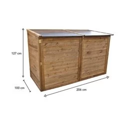 Coffre De Jardin En Bois Trocadero 2000L -Jardin Abris Magasin coffre de jardin en bois trocadero 2000l 5