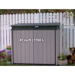 Coffre De Jardin En Résine Brossée Brossium 1150L - Keter -Jardin Abris Magasin coffre de jardin en resine brossee brossium 1150l keter 4