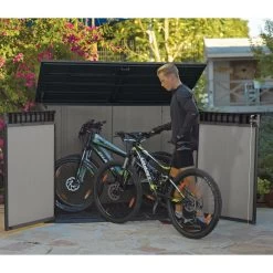 Coffre De Jardin En Résine Brossée Brossium 2100L - Keter -Jardin Abris Magasin coffre de jardin en resine brossee brossium 2100l keter 1