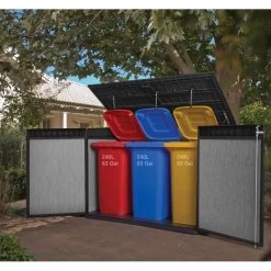 Coffre De Jardin En Résine Brossée Brossium 2100L - Keter -Jardin Abris Magasin coffre de jardin en resine brossee brossium 2100l keter 3