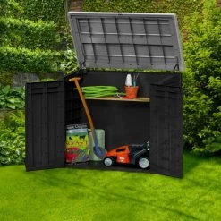 Coffre De Jardin Multifonctions En Résine 1200L Toit Plat Noir - Keter 10 Coffre De Jardin Multifonctions En Résine 1200L Toit Plat Noir - Keter -Jardin Abris Magasin coffre de jardin multifonctions en resine 1200l toit plat keter 2