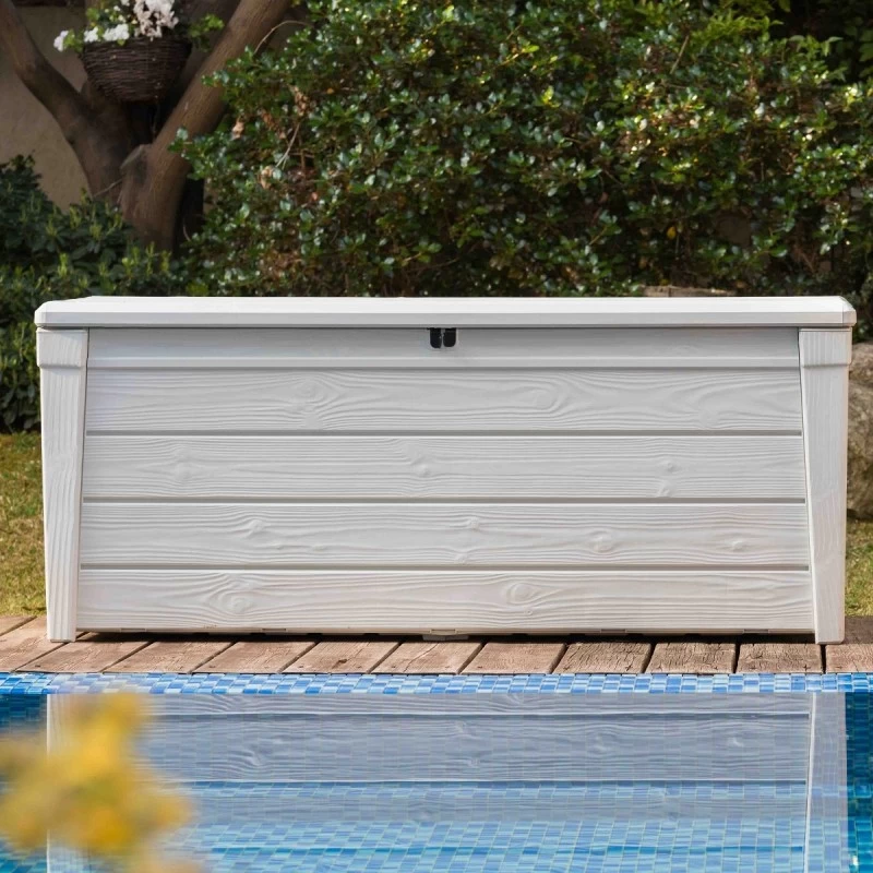 Coffre De Piscine En Résine Blanc 455L Pool Box – Keter 3 Coffre De Piscine En Résine Blanc 455L Pool Box – Keter