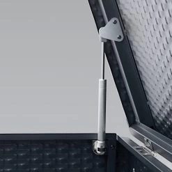 Coffre De Rangement En Métal 509L Anthracite 0,9m² Shelter Logic -Jardin Abris Magasin coffre de rangement en metal 509l anthracite 09m shelter logic 3