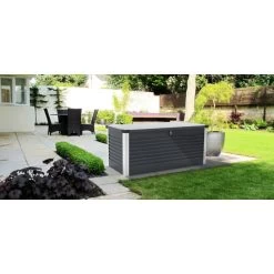 Coffre De Rangement En Métal Anthracite 1000L Patio Box 1,46m² TRIMETALS 11 Coffre De Rangement En Métal Anthracite 1000L Patio Box 1,46m² TRIMETALS -Jardin Abris Magasin coffre de rangement en metal anthracite 1000l patio box 146m trimetals 4
