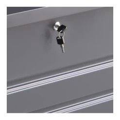 Coffre De Rangement En Métal Anthracite 400L Avec Plancher X-METAL -Jardin Abris Magasin coffre de rangement en metal anthracite 430l avec plancher x metal 4