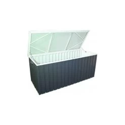 Coffre De Rangement En Métal Anthracite 800L DURAMAX -Jardin Abris Magasin coffre de rangement en metal anthracite 800l duramax 2