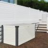 Coffre De Rangement En Métal Blanc 1000L Patio Box 1,46m² TRIMETALS 2 Coffre De Rangement En Métal Blanc 1000L Patio Box 1,46m² TRIMETALS -Jardin Abris Magasin coffre de rangement en metal blanc 1000l patio box 146m trimetals
