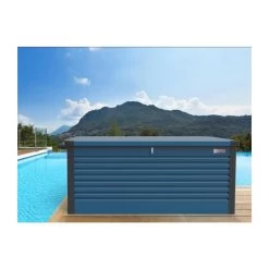 Coffre De Rangement En Métal Bleu 750L Patio Box 1,06m² TRIMETALS 13 Coffre De Rangement En Métal Bleu 750L Patio Box 1,06m² TRIMETALS -Jardin Abris Magasin coffre de rangement en metal bleu 750l patio box 106m trimetals 5
